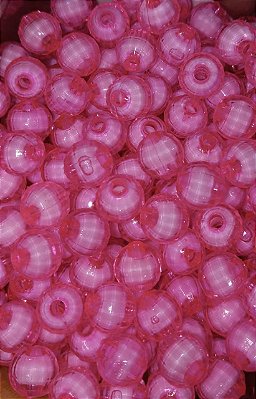 Pérola acrílica sextavada com furo pct 50unid