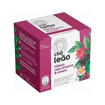 Leão Cha Leao Hibisco Rosa Silvestre E Amora