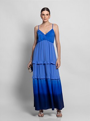 Vestido Jasmini Midi Azul