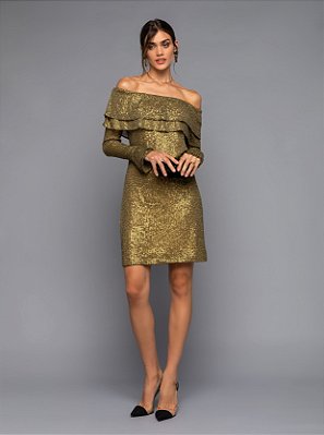 Vestido Ana Maria Verde Oliva Verde oliva