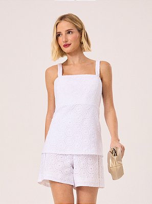 Coordenado Roseli Laise Algodão Branco