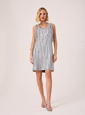 Vestido Angelica Malha Metalizado Prata