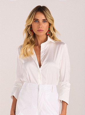 Camisa Marilucy Acetinada Off White