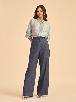 Calça Jeans Vanessa Alfaiataria Azul