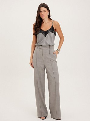 Calça Ingrid Alfaiataria Cinza