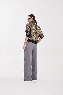 Jaqueta Maisa Bomber Jacquard Dourada