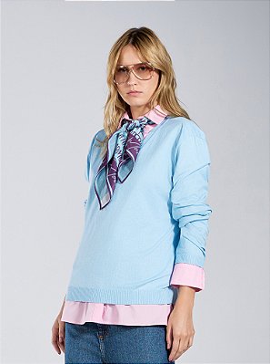 Blusa Luísa Tricot Azul