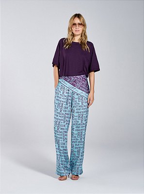 Calça Kátia Acetinada Estampada