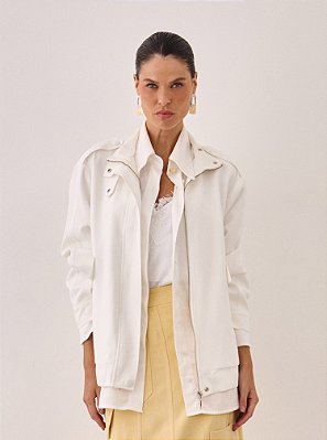 Jaqueta Rogéria Alfaiataria Maxi Off White