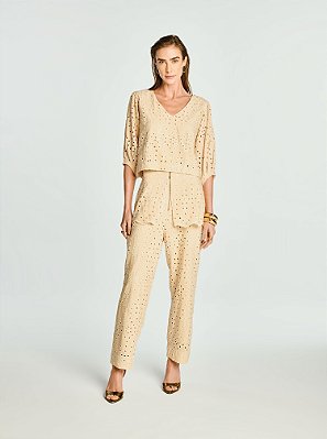 Conjunto Blusa e Calça Sienna Laise Pêssego