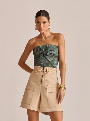 Bermuda Ease Alfaiataria Bolsos Bege