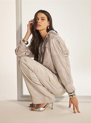 Calça Silver Ampla Prata