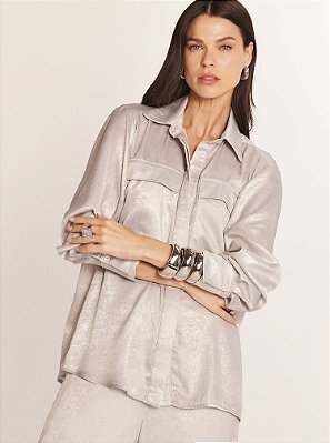 Camisa Silver Solta Prata