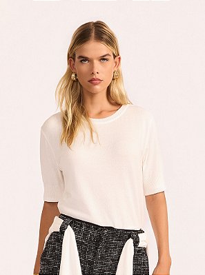 Blusa Axis Tricot Off White