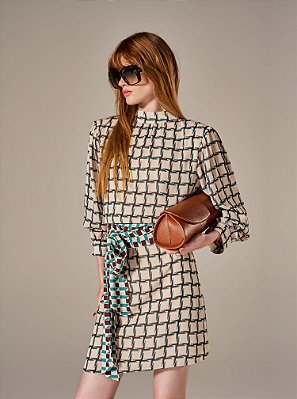 Vestido Tulipa Crepe Estampado