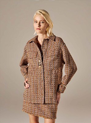 Camisa Tweed Texturizado Xadrez