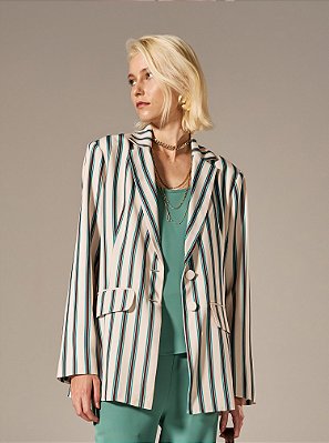 Blazer Alfaiataria Lavanda Listra