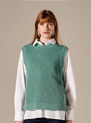 Colete Tricô Narciso Verde