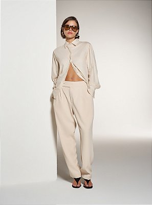 Calça Alfaiataria Milena Areia