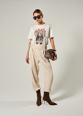 Calça Alfaiataria Milena Areia