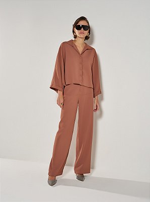 Conjunto Alfaiataria Olivia Marrom