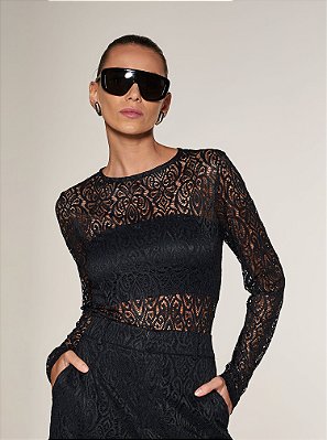 Body Renda Maite Preto