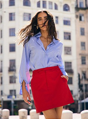 Camisa Listrada Patricia Azul