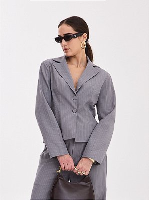 Blazer Alfaiataria Antonia Cinza