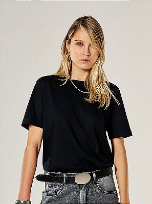T-Shirt Algodão Nati Preto