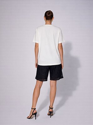 T-Shirt Algodão Bruna Off White | Rock'n'Roll & Design de Luxo | Raizz