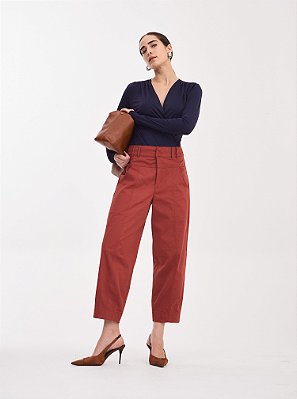 Calça Alfaiataria Jolie Terracota