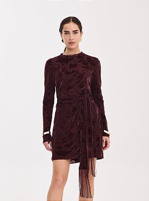 Saia Devorê Diva Vinho