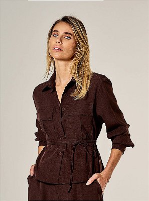 Camisa Alfaitaria Yara Marrom
