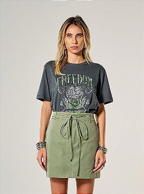 Short Saia Alfaiataria Jessica Verde Oliva