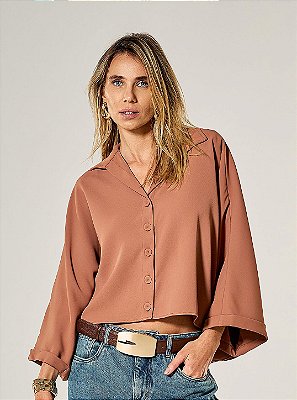 Blusa Alfaiataria Olivia Marrom