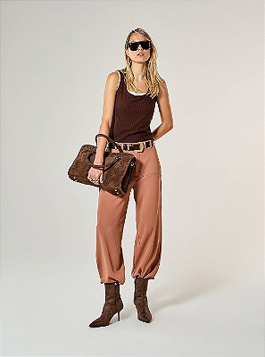 Calça Alfaiataria Olivia Marrom