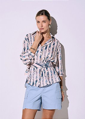 Shorts Sarja Ana Clara Azul Claro