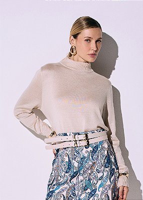 Blusa Tricot Mel Areia