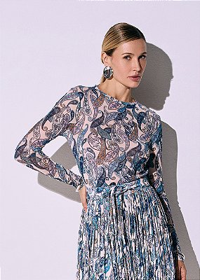 Blusa Tule Solange Estampado