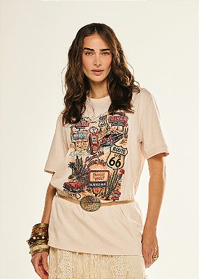 T-Shirt Malha Fran Rose