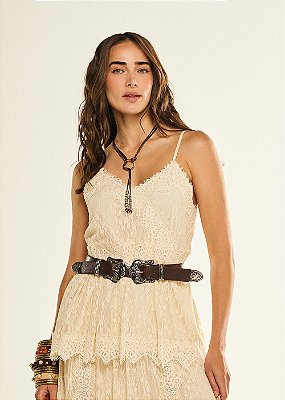 Blusa Renda Alana Bege
