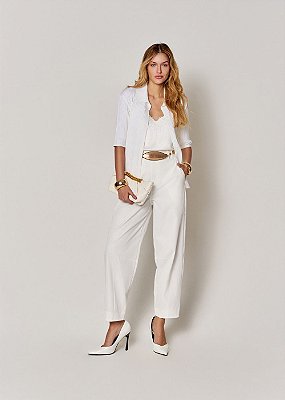 Calça Alfaiataria Liz Off White
