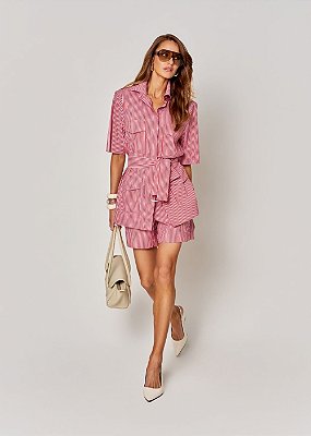Conjunto Tricoline Corine Listrado