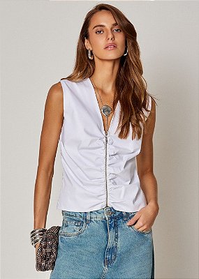 Blusa Tricoline Rosie Branco