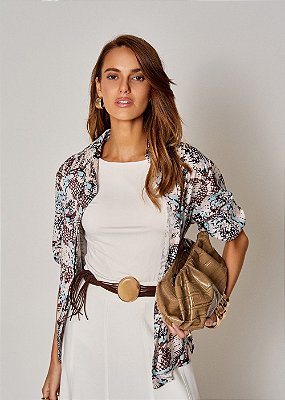 Camisa Acetinada Giani Estampado