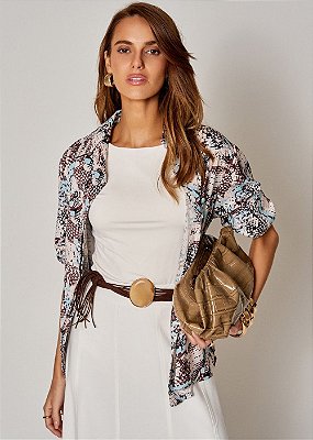Camisa Acetinada Giani Estampado