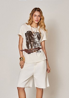 T-Shirt Malha Sandy Off White