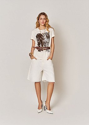 Bermuda Sarja Over Leandra Off White