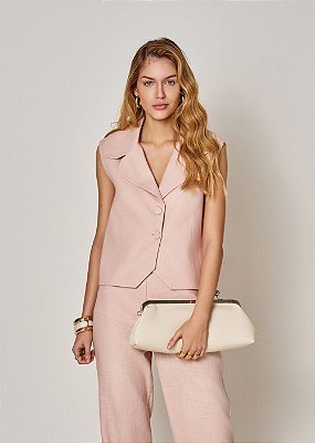 Colete Alfaiataria Rami Livia Rosa Claro