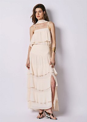Saia Chiffon Samira Nude